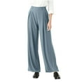 thumbnail image 1 of FRSASU Wide Leg Pants Women's High Elastic Waisted Business Work Trousers Long Straight Leg Pants with Pockets Sky Blue, 1 of 7