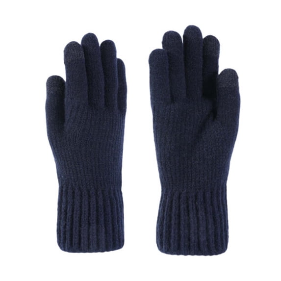 FRSASU Winter Gloves for Women Men thermal Warm Knit Soft Fleece Lining, Thickened Elastic Wrist Winter Gloves