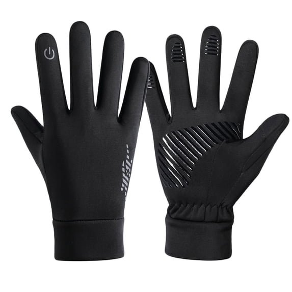 FRSASU Winter Warm Gloves for Women Men Touchscreen Windproof Cold Weather Running Cycling Gloves Black