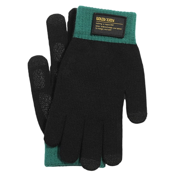 FRSASU Winter Warm Gloves for Women Men thermal Fleece Lined Touch Screen Gloves for Cold Weather Outdoor Green-A