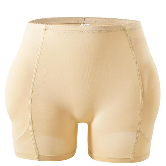 FRSASU Women Bigger Butt Enhancer Butt Lifter Padded Shapewear Control Panties Seamless Underwear Buttock Lifting Short Beige S(S)