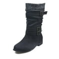 thumbnail image 1 of FRSASU Women Boots Clearance,Women Boots Winter Buckle Strap Chunky Heels Slip On Ladies Footwear Shoes, 1 of 8