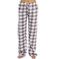 thumbnail image 1 of FRSASU Women Comfy Casual Pajama Plaid Print Drawstring Elastic Waistband Soft Pajama Pants Coffee, 1 of 4