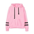 thumbnail image 1 of FRSASU Women Hoodies Pullover Casual Thin Sweatshirts Loose Fit Long Sleeve Drawstring Design Hoody Sweatshirt Pink, 1 of 1