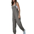thumbnail image 1 of FRSASU Women Overalls Jumpsuits Loose Casual Dressy Sleeveless Pants Romper JumpersTrendy Summer Gray XXL, 1 of 6