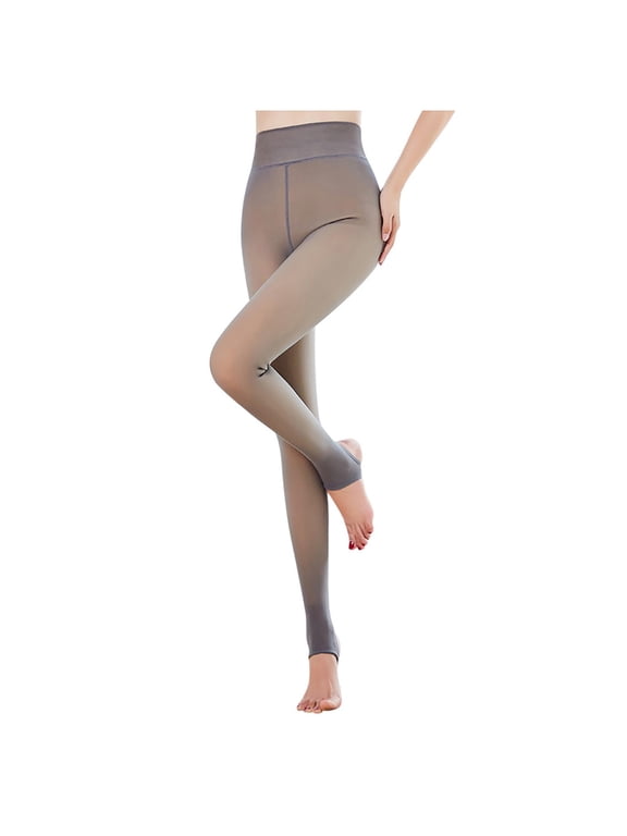 Women Pants Women'S Tights Plush Stockings Perfect Legs Slim Fake Translucent Pantyhose Warming thermal Tights Pants