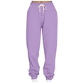 thumbnail image 1 of FRSASU Women Pants Loose Sports Sweatpants Ankle Banded Trousers Gradient Fleece Pants Purple 10(XL), 1 of 5