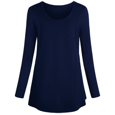 FRSASU Women Plus Size Clearance,Pregnant Women Clothes Solid Color Long-Sleeved Breastfeeding Outfit