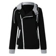 thumbnail image 1 of FRSASU Women'S Clothing Clearance,Long Sleeve Hoodies Slim Fit Hooded Jackets Zipper Sweatshirt Button Drawstring Tops with Pockets, 1 of 5