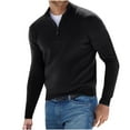 thumbnail image 1 of FRSASU Women'S Clothing Clearance,Men'S Wool Sweater Stand Up Collar Solid Long Sleeved Knitted Pullovers, 1 of 3