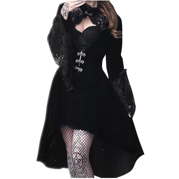 FRSASU Women'S Dress ,Women Long Sleeve Solid Vintage Party Club Elegante Dress