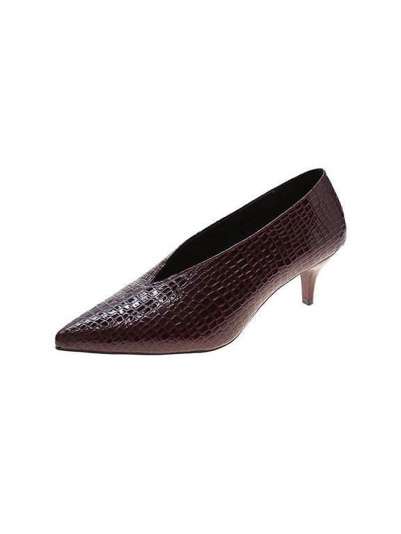 Women'S Shoes ,Scoop Shoes Mid-Heel Single Shoes Women Grandma Shoes Work High Heels Four Seasons Shoes