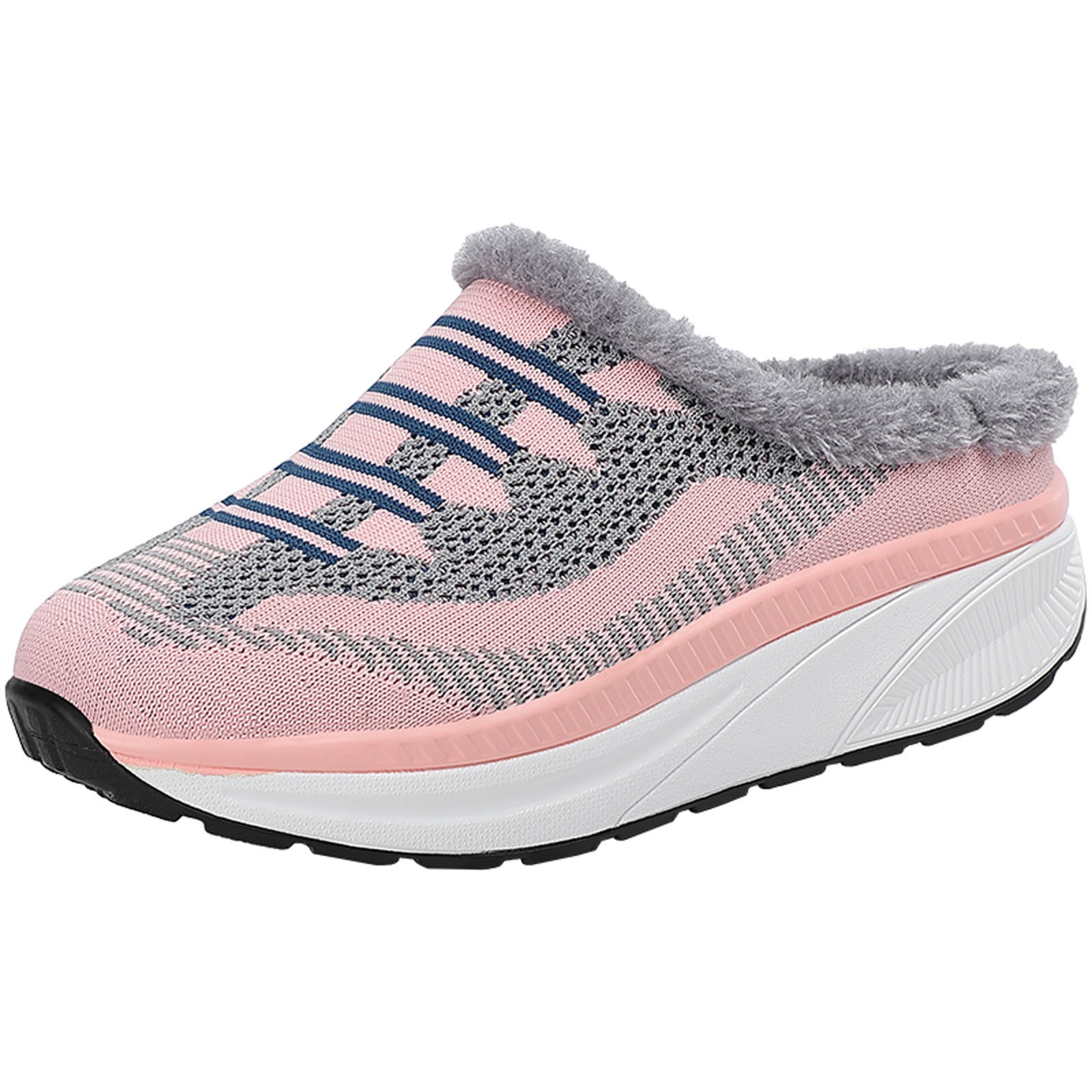 FRSASU Women Slippers Clearance,Women Winter Shoes Flying Woven