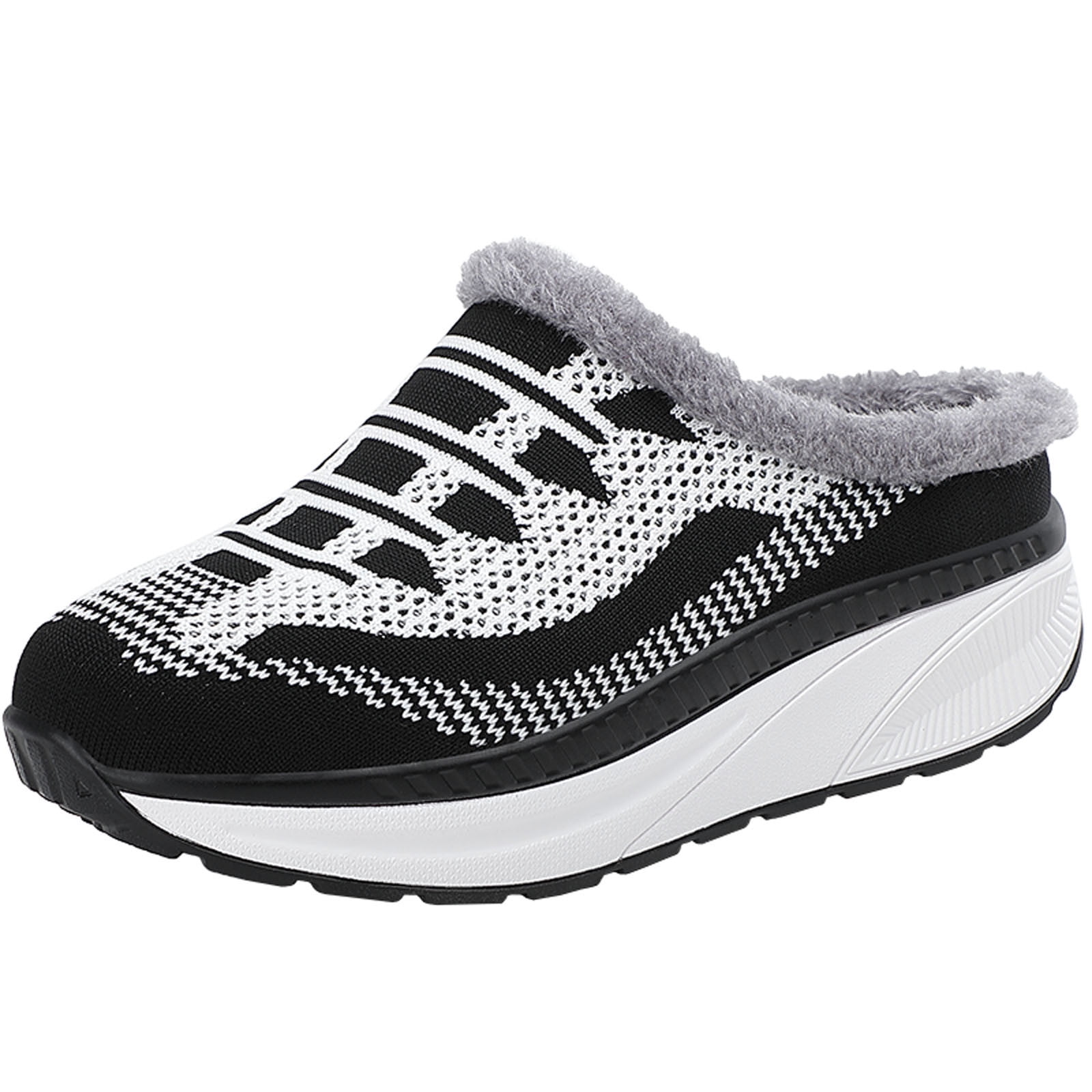 FRSASU Women Slippers Clearance,Women Winter Shoes Flying Woven