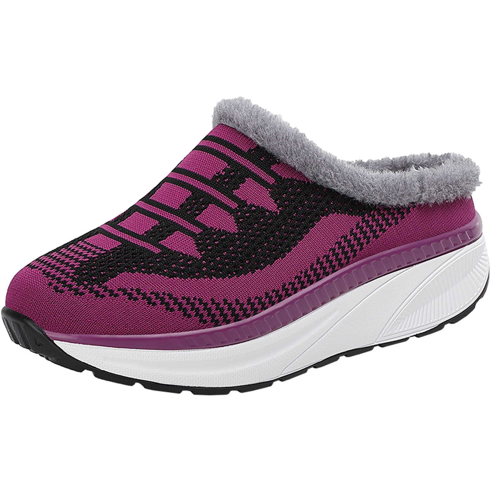 FRSASU Women Slippers Clearance,Women Winter Shoes Flying Woven