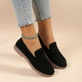 thumbnail image 1 of FRSASU Women retro suede flat heel shallow mouth Loafers Comfortable Shoes Casual Slip on Flats for Walking Driving Business Black, 1 of 7