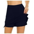 thumbnail image 1 of FRSASU Women's Active Performance Skort Lightweight High Waisted Knee Length Skorts Fashion Athletic Casual Skorts Navy, 1 of 6