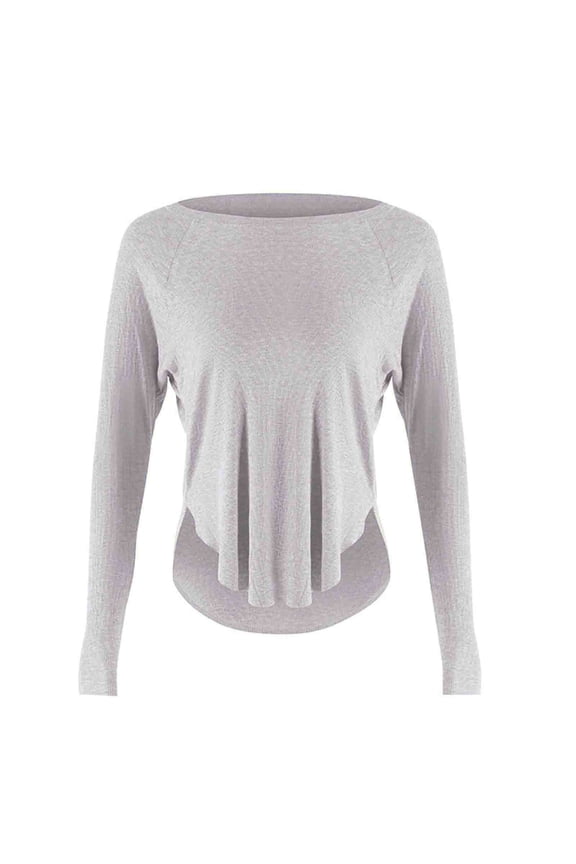 Women's Active Quick Dry Tech Stretch Lightweight Long-Sleeve T-Shirts Yoga Running Shirt Breathable Athletic Tops White