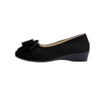 thumbnail image 1 of FRSASU Women's Ballet Flats Dressy Slip On Comfort BowKnot Dressy Bowtie Pointed Toe Work office Wedding Loafers Black, 1 of 9