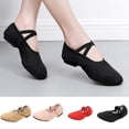 thumbnail image 1 of FRSASU Women's Ballet Shoes for Highly Stretch Canvas Dance Slipper Yoga Shoes for Women Red, 1 of 7
