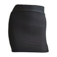 thumbnail image 1 of FRSASU Women's Casual Stretchy Bodycon Mini Skirts Slim Fit High Waist Above Knee Basic Pencil Short Black, 1 of 3