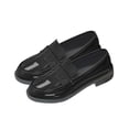 thumbnail image 1 of FRSASU Women's Chunky Platform Loafers Leather Black Penny Loafers Comfortable Slip-on Dressy Shoes Black, 1 of 9