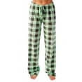 thumbnail image 1 of FRSASU Women's Comfy Pajama Elastic Waist Plaid Print Drawstring Wide Leg Lounge Pajama Full Length Pants Green, 1 of 4