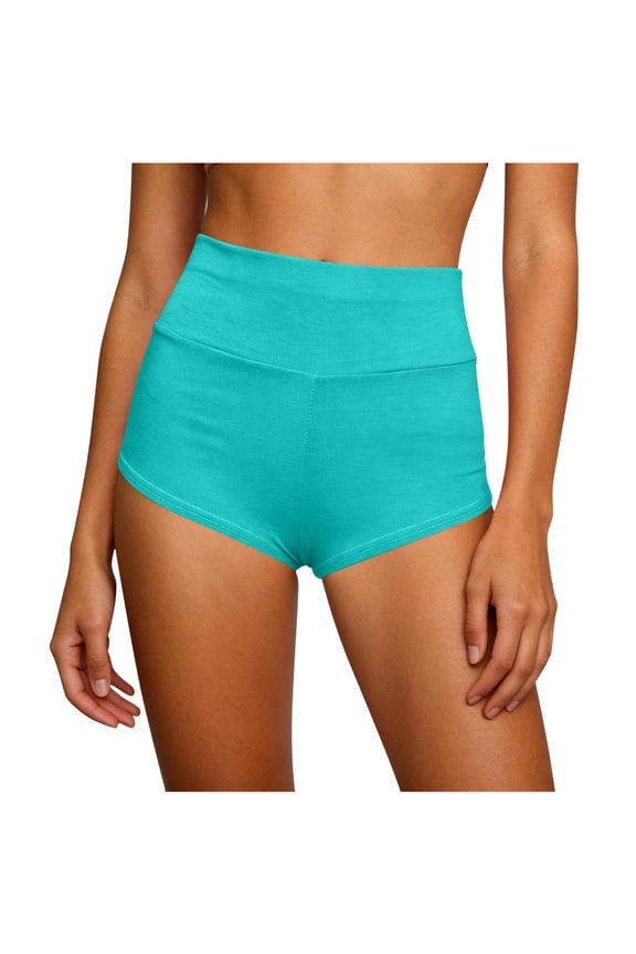 Women's Cut Out Yoga Shorts Booty Butt Lifting Scrunch Shorts High Waisted Workout Gym Active Hot Pants Mint Green