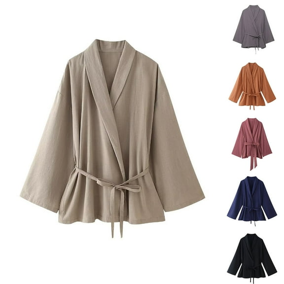 FRSASU Women's Fashion Simple Temperament Loose Long Sleeve Solid Lapel Casual Shirt Tops Pink XS(XS)