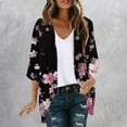 thumbnail image 1 of FRSASU Women's Fashionable and Comfortable Lightweight Cardigan Long Sleeve Casual Printed Loose Thin Cardigans Multicolor, 1 of 5