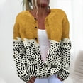 thumbnail image 1 of FRSASU Women's Fashionable and Comfortable Printed Hoodies Tops Long Sleeve Casual Pullover Sweatshirt Gold, 1 of 3