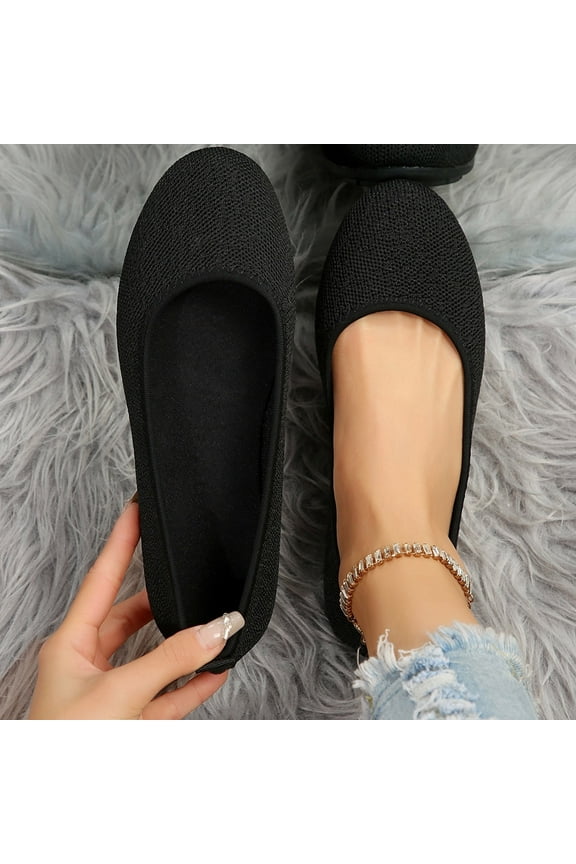 Women's Flat Ballet Shoes Flat Shoes for Women Round Toe Slip on Women Flats for Dressy Casual office Work Wedding Comfort Soft Black