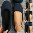 thumbnail image 1 of FRSASU Women's Flat Ballet Shoes Flat Shoes for Women Round Toe Slip on Women Flats for Dressy Casual office Work Wedding Comfort Soft Navy, 1 of 9