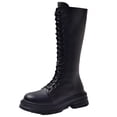 thumbnail image 1 of FRSASU Women's High Heel Knee High Boots with Non Slip Sole Punk Style Tall Boots for Party Evening and Casual Black, 1 of 9