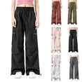 thumbnail image 1 of FRSASU Women's Hiking Pants Lightweight Quick Dry Cargo Pants Drawstring Breathable Casual Work Travel Outdoor Clothes with Multi Pockets Wine, 1 of 5