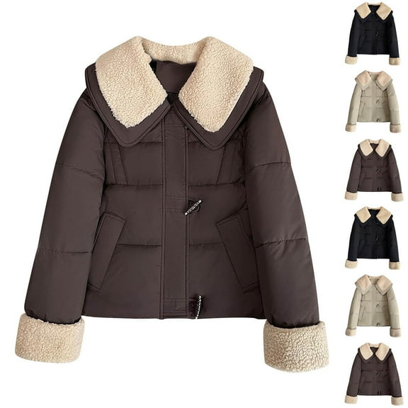 FRSASU Women's Hoodless Fashion Casual Solid Color Long Sleeve Lapel Loose Cotton Coat Green