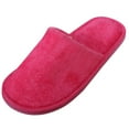 thumbnail image 1 of FRSASU Women's Indoor Bedroom Slipper solid color home indoor anti slip winter warm cotton shoes slippers Hot Pink, 1 of 5