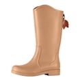 thumbnail image 1 of FRSASU Women's Knee‑High Waterproof Rain Boots Tassel Decor Matte Tall Boots Non‑Slip Sole for Rainy Days & Daily Wear Khaki, 1 of 8