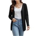 thumbnail image 1 of FRSASU Women's Lightweight Cardigan Sweaters Trendy Button Up V-Neck Knit Cardigans Shrug Summer Fashion Clothes Black, 1 of 8
