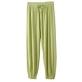 thumbnail image 1 of FRSASU Women's Long Sleep Pants Summer Lightweight Lounge Pants Casual Home Wear Bottoms Pajama Pants Green, 1 of 5