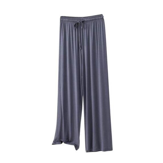 FRSASU Women's Long Sleep Pants Summer Modal Lightweight Lounge Pants Casual Home Wear Bottoms Pajama Pants Dark Gray
