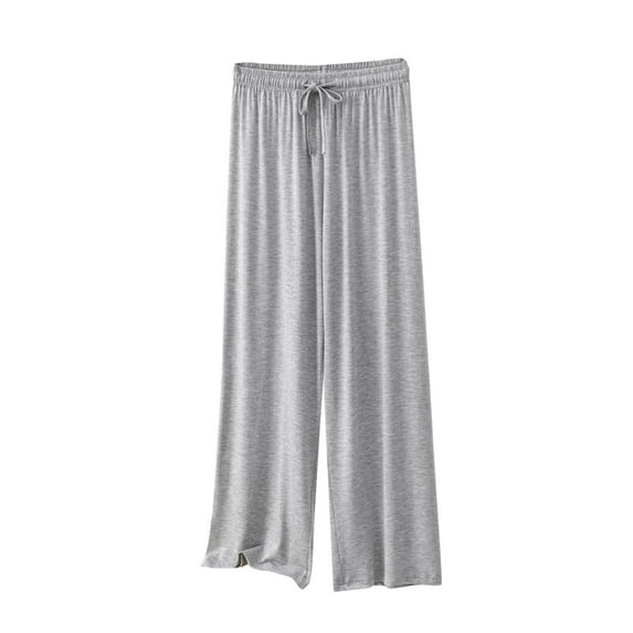 FRSASU Women's Long Sleep Pants Summer Modal Lightweight Lounge Pants Casual Home Wear Bottoms Pajama Pants Gray