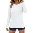 thumbnail image 1 of FRSASU Women's Long Sleeve UV Sun Shirts UPF 50+ Workout Swim Rash Guard Tops White, 1 of 9