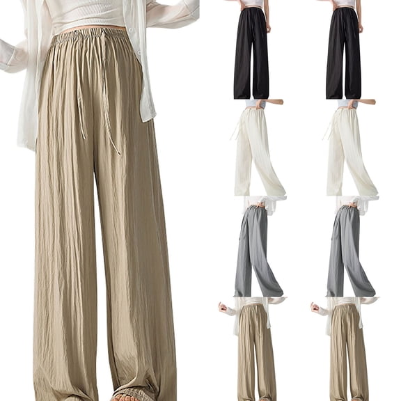 FRSASU Women's Maternity Pants Stretchy Lounge Workout Pants Solid Casual Loose Comfy Pregnancy Joggers White