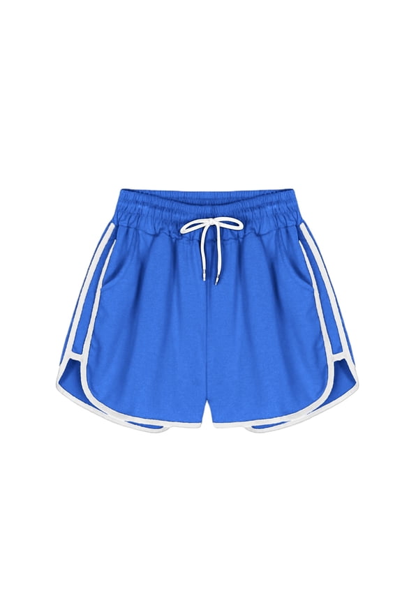 Women's Mesh Athletic Shorts 3 Inch Running Gym Workout Bodybuilding Booty Vintage Fitted Shorts Blue