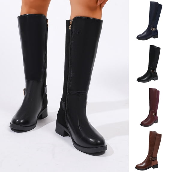 FRSASU Women's Over the Knee Boots with Non Slip Sole High Heel Thigh High Boots for Party Evening and Special Wine