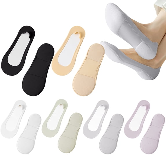 FRSASU Women's Padded No Show Socks Low Cut Liner Non Slip Invisible Sock Soft Feeling Socks