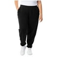 thumbnail image 1 of FRSASU Women's Plus Size Active Sweatpants Elastic Waist Workout Solid Color Lounge Pants Joggers Pants with Pockets Black, 1 of 9
