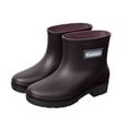 thumbnail image 1 of FRSASU Women's Rain Boots Ankle Rainboot Anti Slipping Waterproof Casual Garden Outdoor Kitchen Hiking Camping Boots Brown, 1 of 7