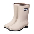 thumbnail image 1 of FRSASU Women's Rain Boots Mid-calf Waterproof Outdoor Hunting Gardening Farming Shoes Khaki, 1 of 7